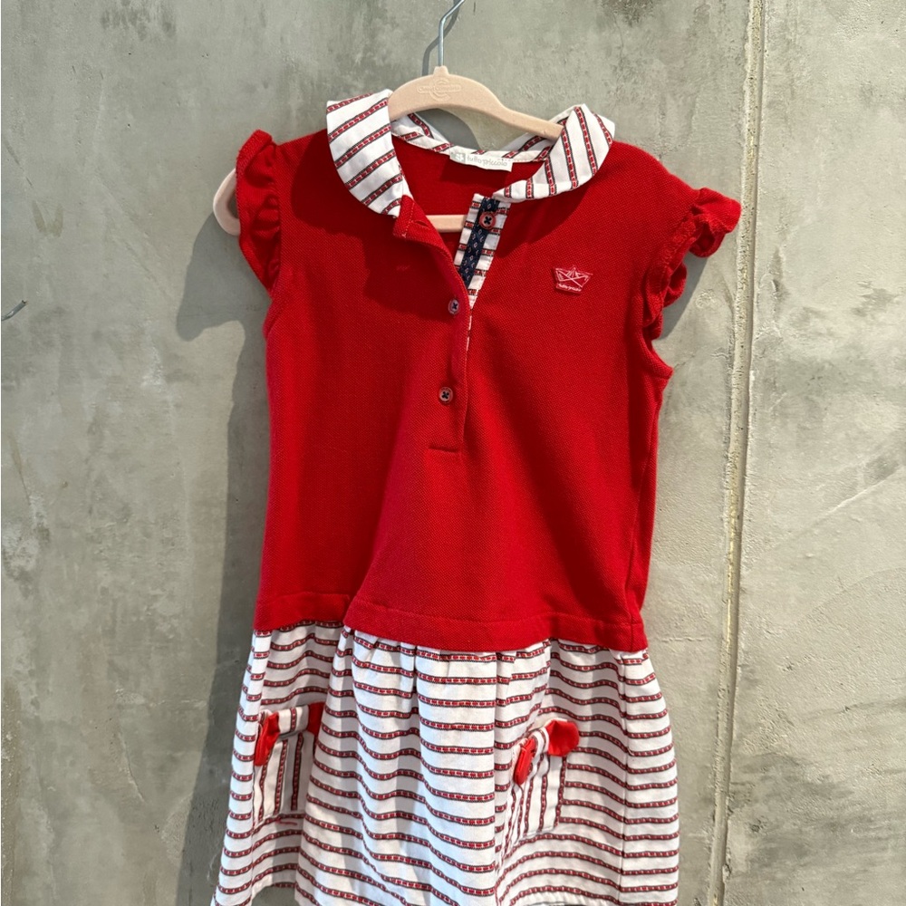 Red and White Striped Dress